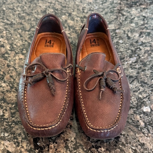 14th & Union Rich Brown Leather Loafers EUC 8M main image 11